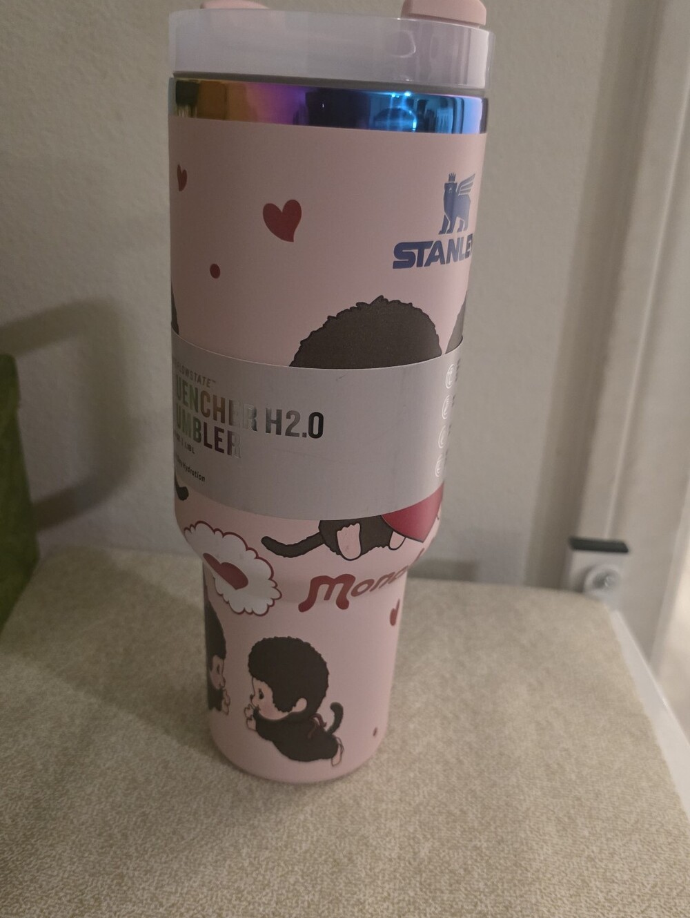 Pink Character Tumbler Stainless Lid